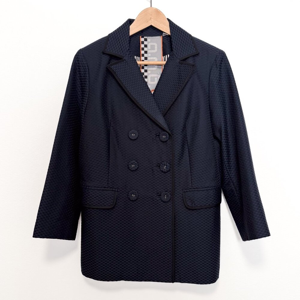 L.A.M.B. Gwen Stefani Spring 2008 Collection Navy Double Breasted Blazer Size 6